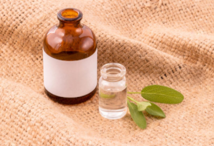 glass bottle of hemp oil